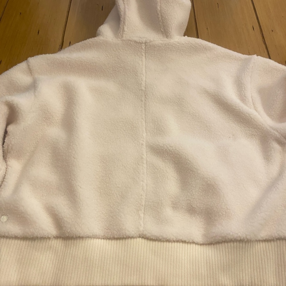 All in Motion Women’s White Fleece New Hooded Jacket size - Picture 3 of 13